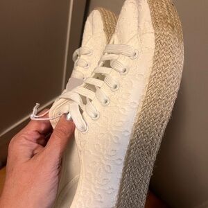 Women's Cream Espadrille Sneakers